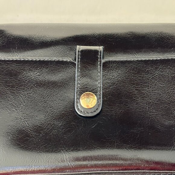 Black Patent Leather Crossbody Wallet Purse - Picture 10 of 12